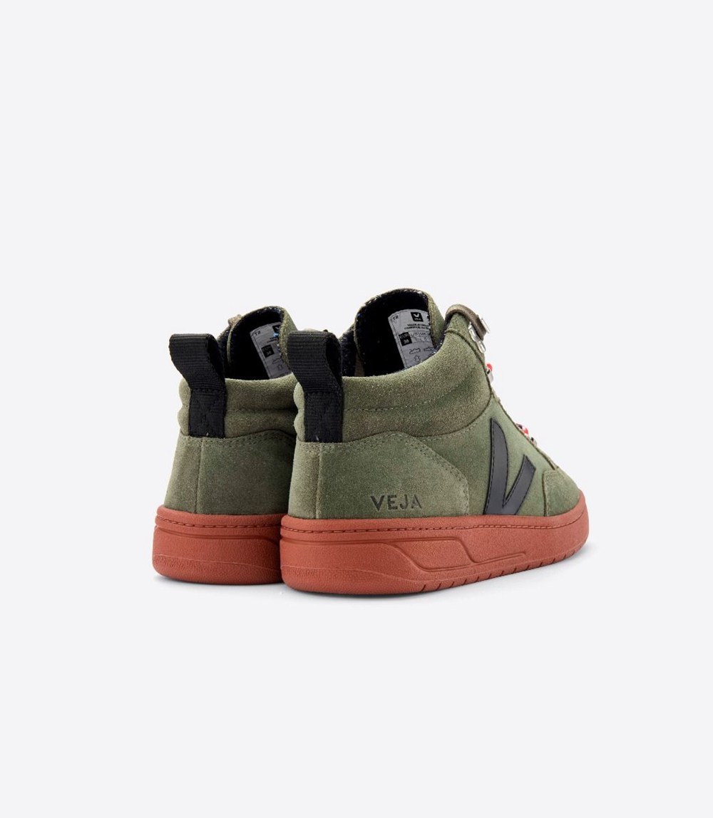 Veja Sneakers Barbati - Roraima Suede - Masline Verzi/Nigga - 5693017-PD